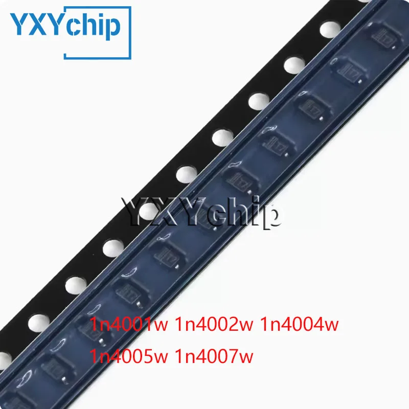 100pcs/lot Smd Rectifier Diode 1n4001w 1n4002w 1n4004w 1n4005w 1n4007w 1206 Sod-123 1a 50v 100v 400v 600v 1000v