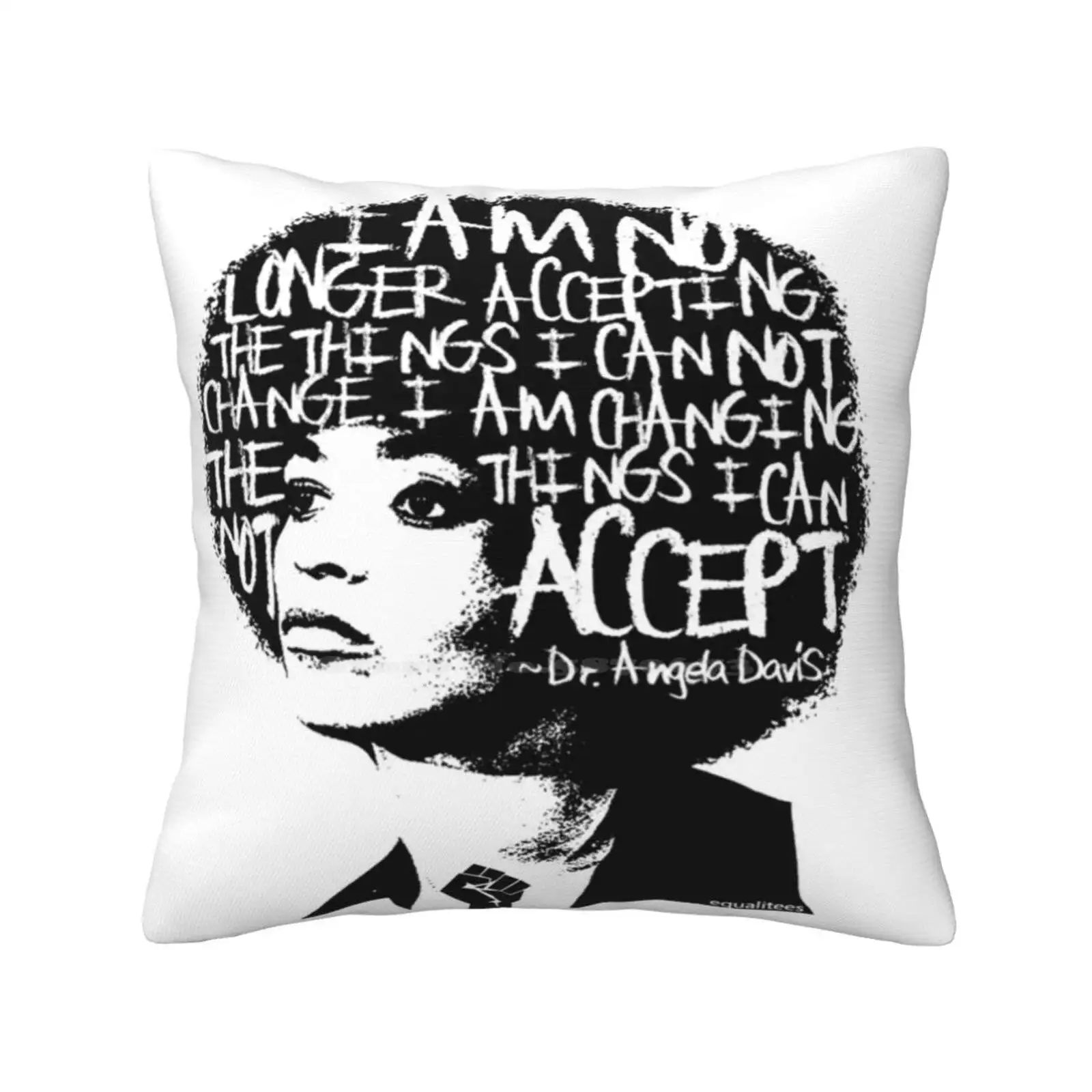 Angela Davis Said It Best . . . Funny Cute Decor Square Pillowcase Angel Davis Black Lives Matter Civil Rights Luther King