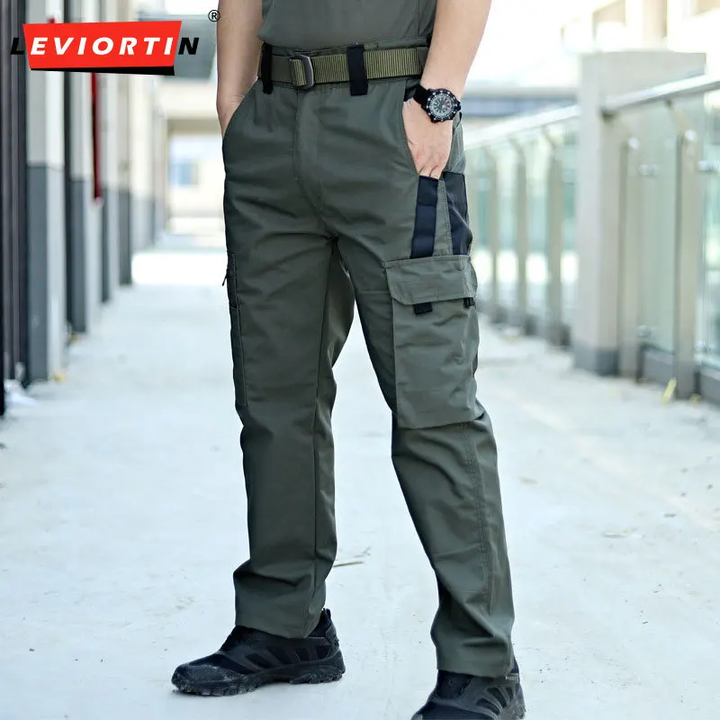 Men's Spring/Autumn work pants with multiple pockets, waterproof and tear resistant combat pants new Beetle range tactical pants