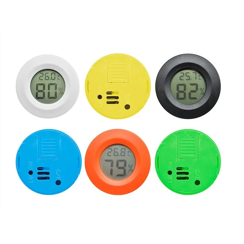 Round electronic thermometer and hygrometer reptile electronic thermometer and hygrometer acrylic box climbing box thermometer