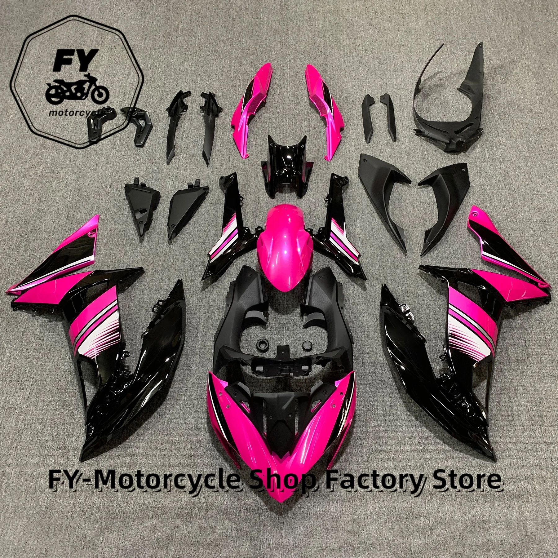 Pre‑Aligned ABS Bodywork Fairing Assembly Fit Kawasaki Ninja650 ER6F 2017‑2019 Motorcycle Outer Panel Replacement Full Set