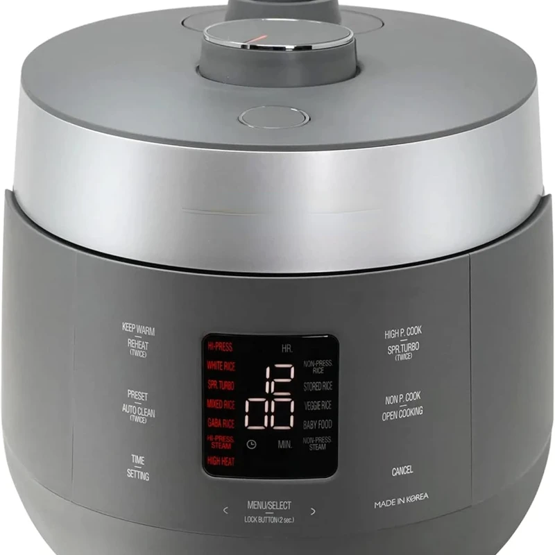 Twin Pressure Rice Cooker & Warmer | 12 Menu Options: High/Non-Pressure