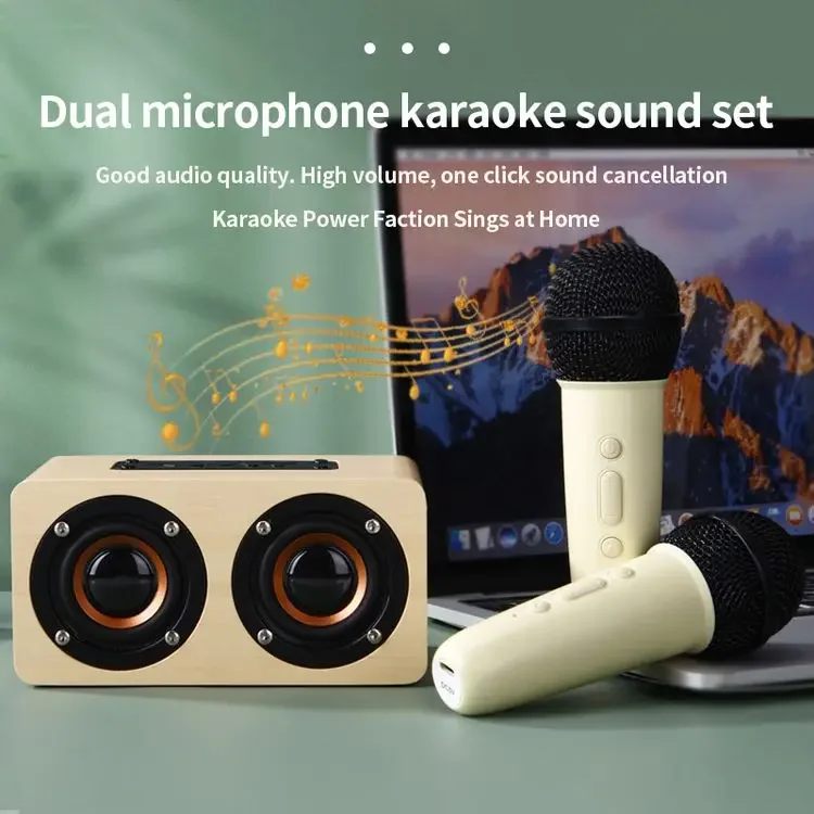 Mini wireless portatile in legno di alta qualità per uso home theater con altoparlante Bluetooth con alimentazione a batteria all'ingrosso in fabbrica