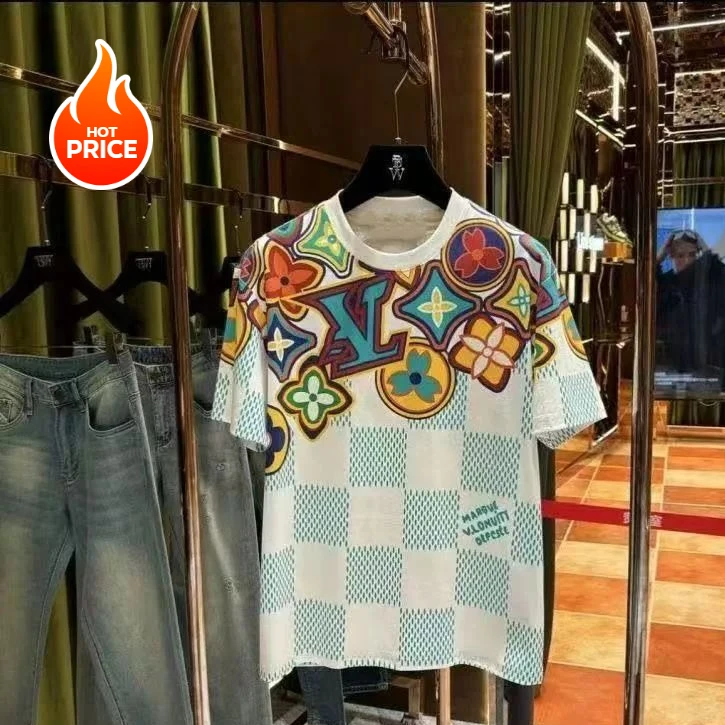 

New Summer European Version Short-sleeved T-shirt, High-end Artistic Loose Top, Quick-drying and Quick-descent Motorcycle