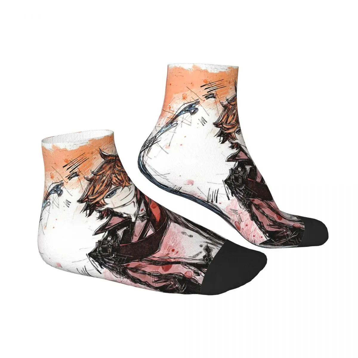 Tartaglia Genshin Impact Genshin Impact Cursed Childe Socks Harajuku Stockings All Season Socks for Mans Womans Birthday Present