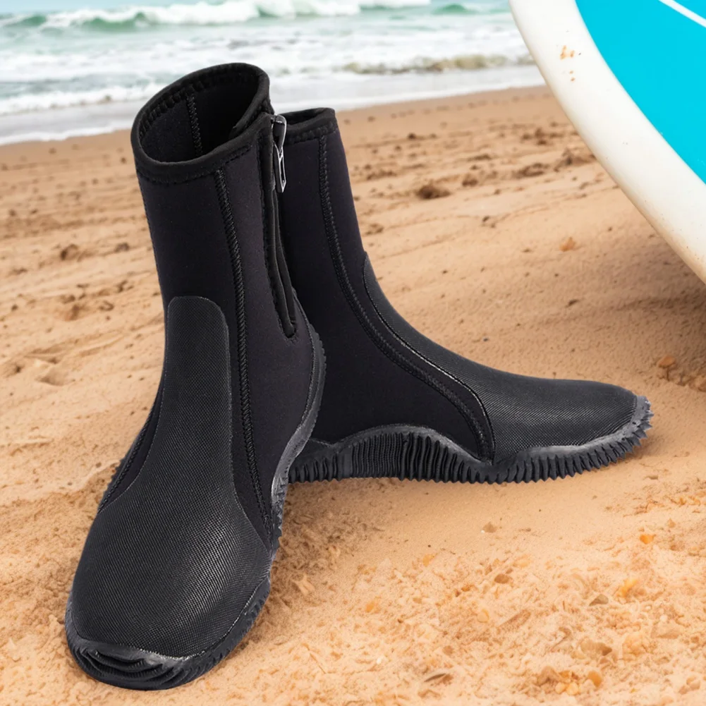 Neoprene 5mm Diving Boots Non-slip Adult Warm Thermal Patchwork Wetsuit Shoes Free Surfing Boots for Men Womens Swimming