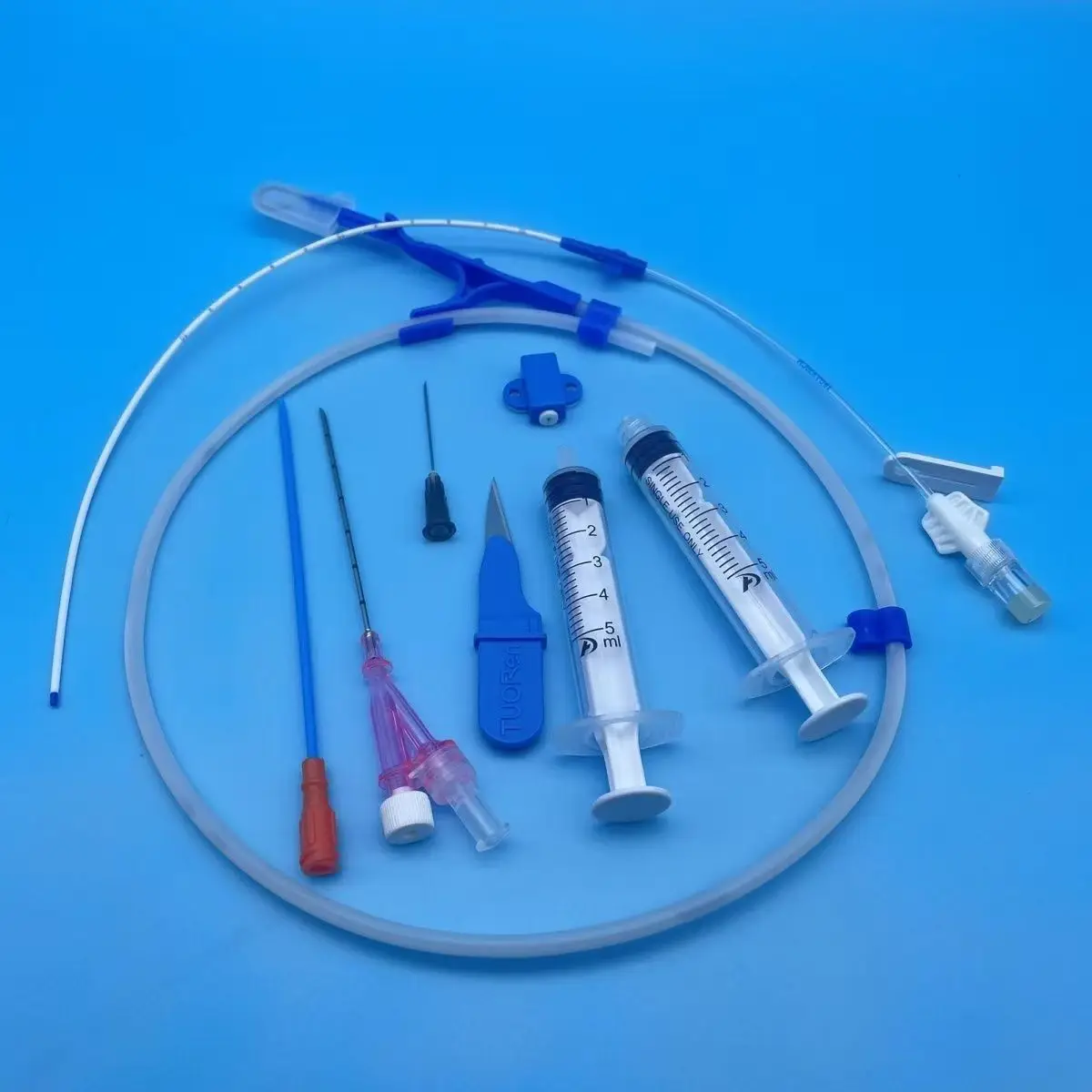 Double Lumen Central Venous Catheter Set Medical Intervention Accessory for Infusion & Critical Care Application