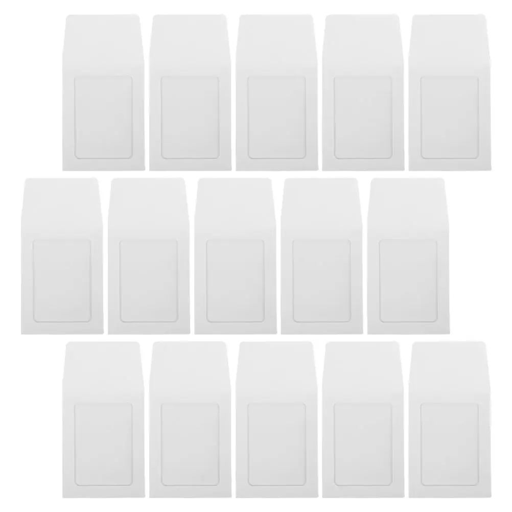 15Pcs Eco-Friendly Kraft Card Sleeves Clear View Envelopes for Trading Cards Convenient Portable Display