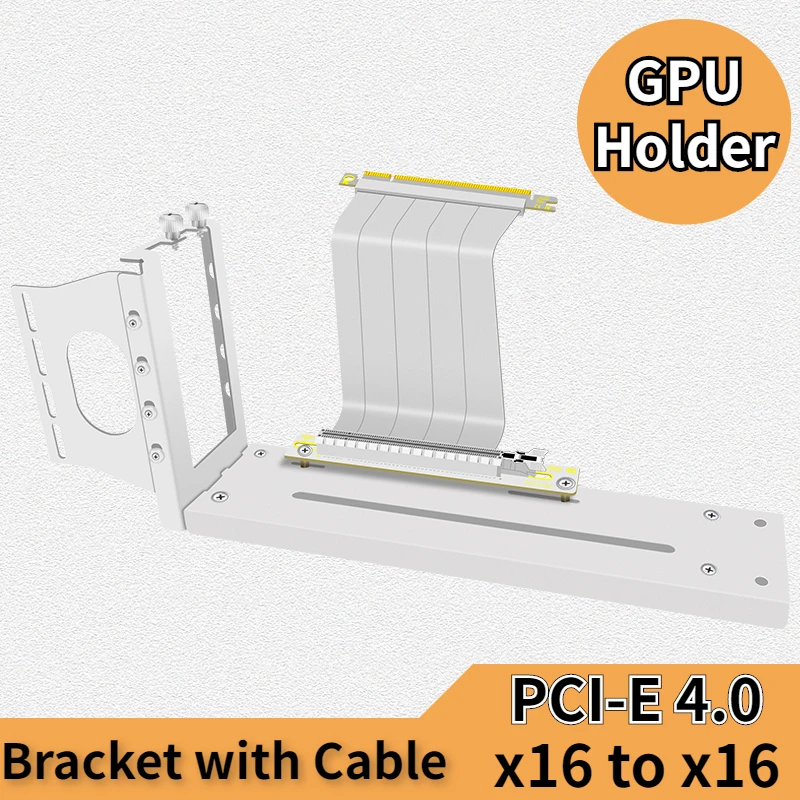 

Высокоскоростной Переходник белый PCI-E 4,0 кабель ATX графическая карта Вертикальный магнитный кронштейн GPU GEN 4 PCI-E 4,0 16X переходник удлинитель 5 ~ 60 см