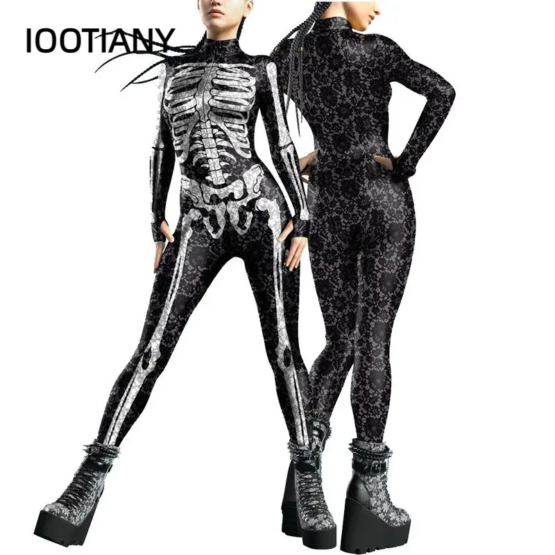 

Новый винтажный женский сексуальный комбинезон с цветами и скелетом для взрослых, карнавальный костюм, вечерние комбинезоны, карнавальный боди Monos Mux;3,v'9.e;7'
