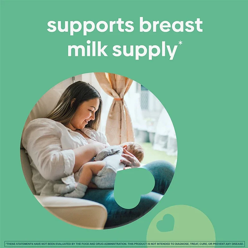 كبسولات مكملات الرضاعة النسائية، تدفق الحليب للرضاعة الطبيعية، مع الحروف لدعم إنتاج حليب الثدي الصحي