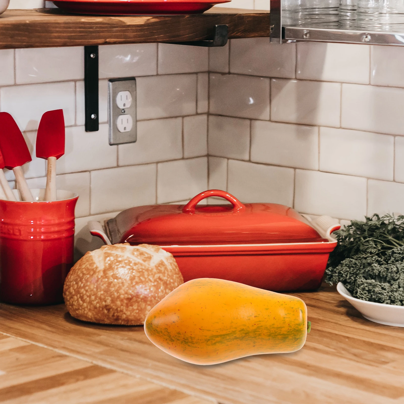 

Simulation Papaya Decoration Realistic Creative Props for Home Party Bar Kitchen Photography Fake Papaya
