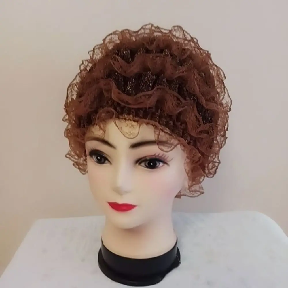 New Lace Wrap Women Turban Hat Breathable Acrylic Fibers Headband Cap Mesh Bonnet Hats Gift