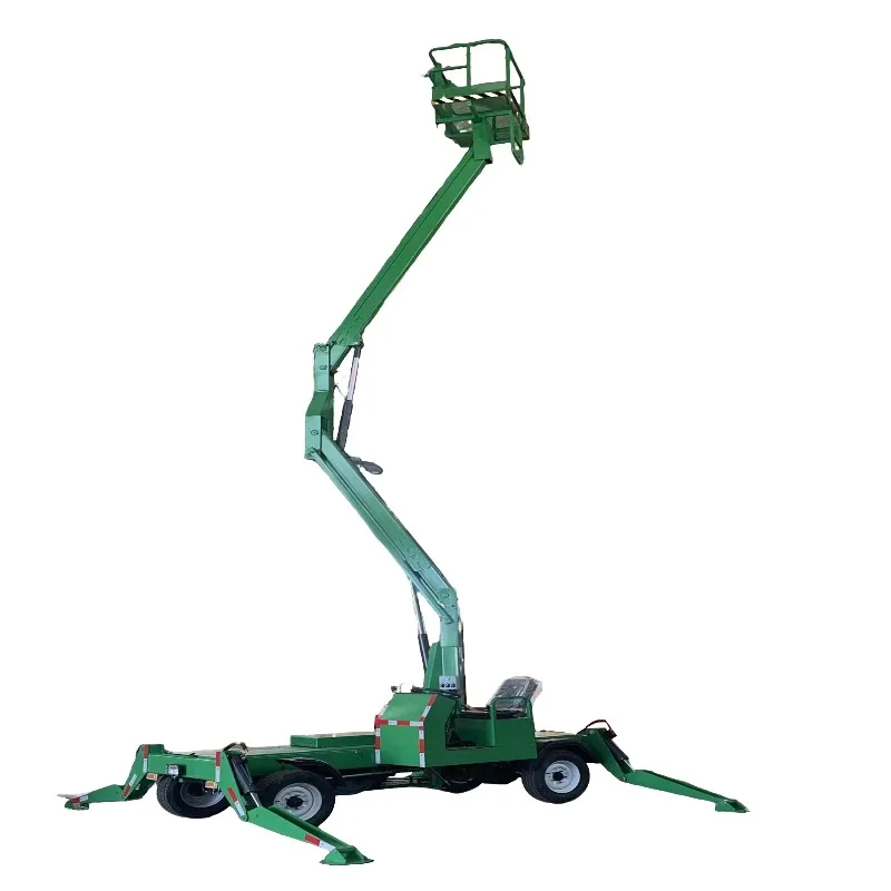 Diesel Self-propelled Boom Lift Mobile Articulated Work Platform Curved Telescopic Arm 12m