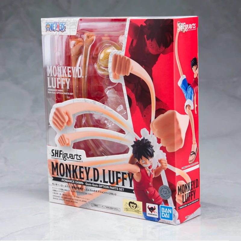 Bandai Genuine SHF ONE PIECE Monkey D. Luffy -ROMANCE DAWN- GUM-GUM OPTION PARTS SET Anime Action Figure Model Toy Gift Children