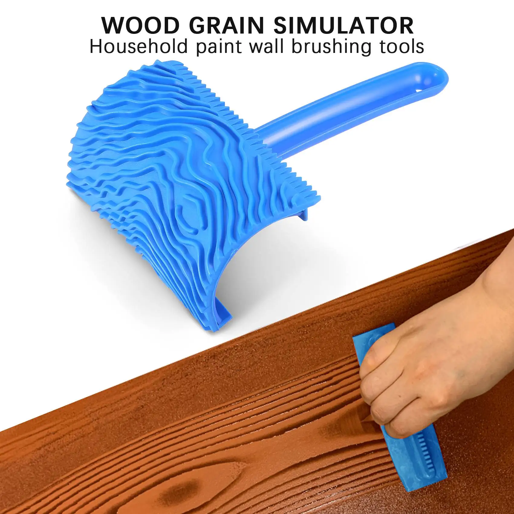 Imitation Wood Pattern Tool Set Eg300T 7 Inch Rubber Roller + Ms16 Imitation Realistic Wood Grain Tool Wood Grain Coating Emboss