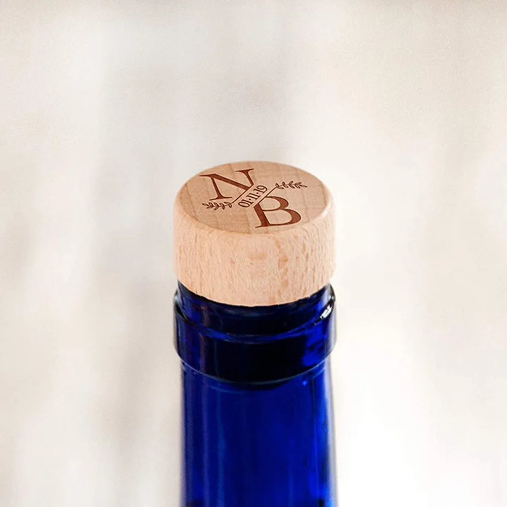 

100 Custom Wine Cork Stoppers for Bottles Personalized Engraved Wine Wood Stopper Wedding Party Favor Guest Gift Bar Accessories