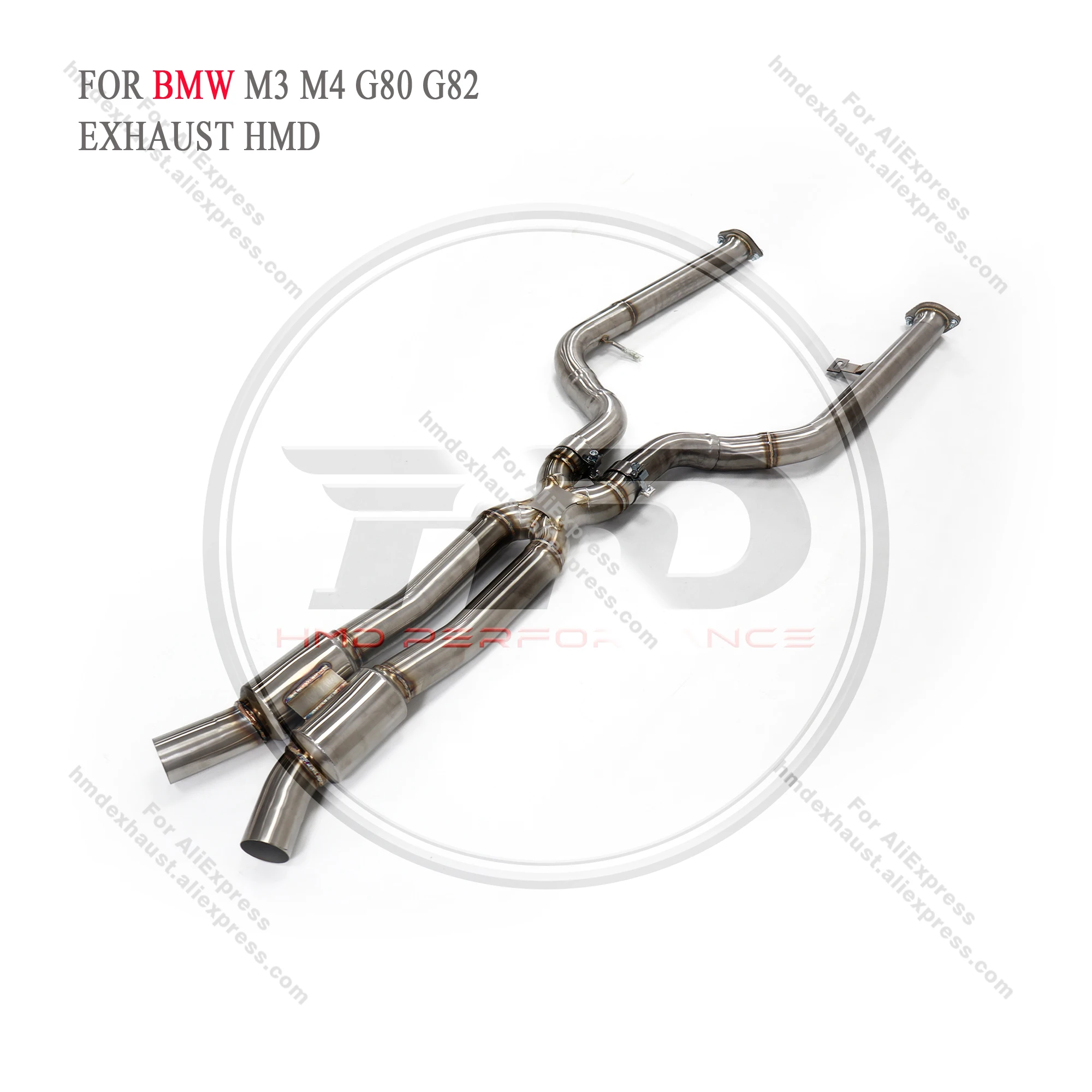 

HMD Exhaust System Stainless Steel Performance Middle Pipe for BMW M3 M4 G80 G82 X-pipe With Resonator