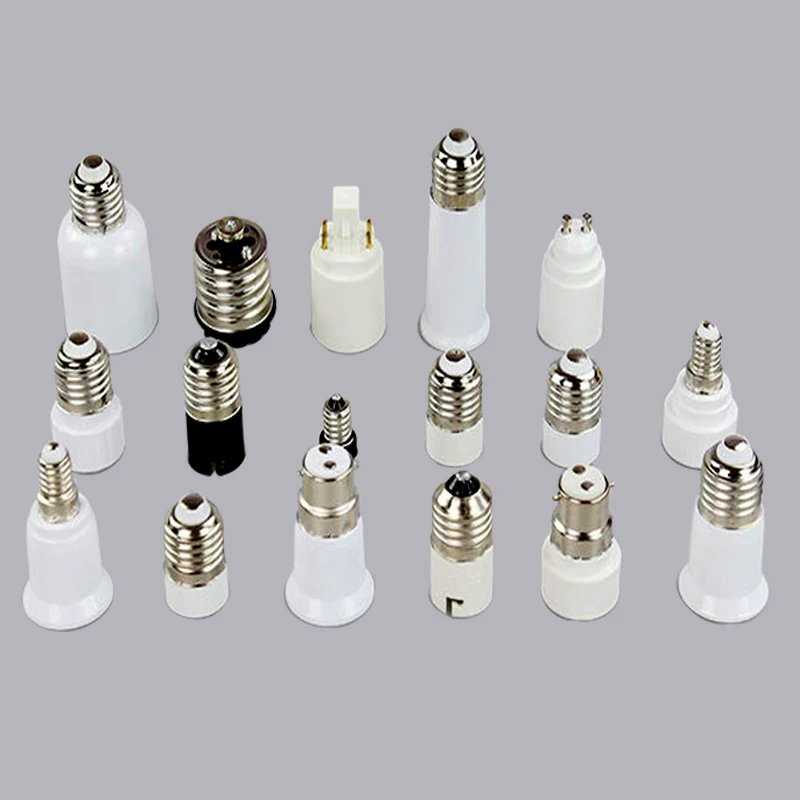 E12 E14 E17 E27 E40 B22 GU5.3 MR16 GU10 G4 G9 G24 Base Socket Conversion Adaptor For Light Lamp Bulb