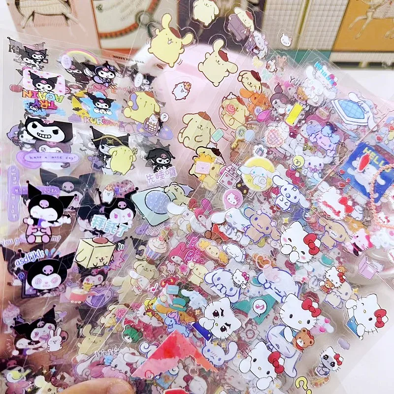 20 sheets/pack Sanrio stickers Cartoon Kuromi stickers Cute Long PET Stickers Trimming free Mobile Phone Decoration Stickers