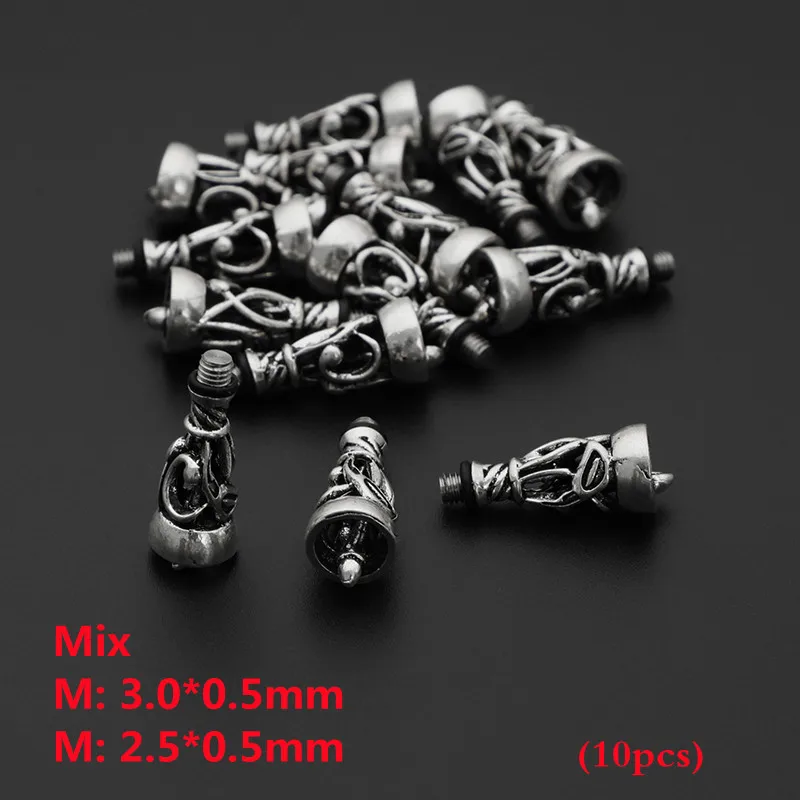HONGZHAN 10pcs Removable Finger Rest Tang Tail Nail Hair Scissors M:3*0.5mm/M:2.5*0.5mm Professional scissors accessories