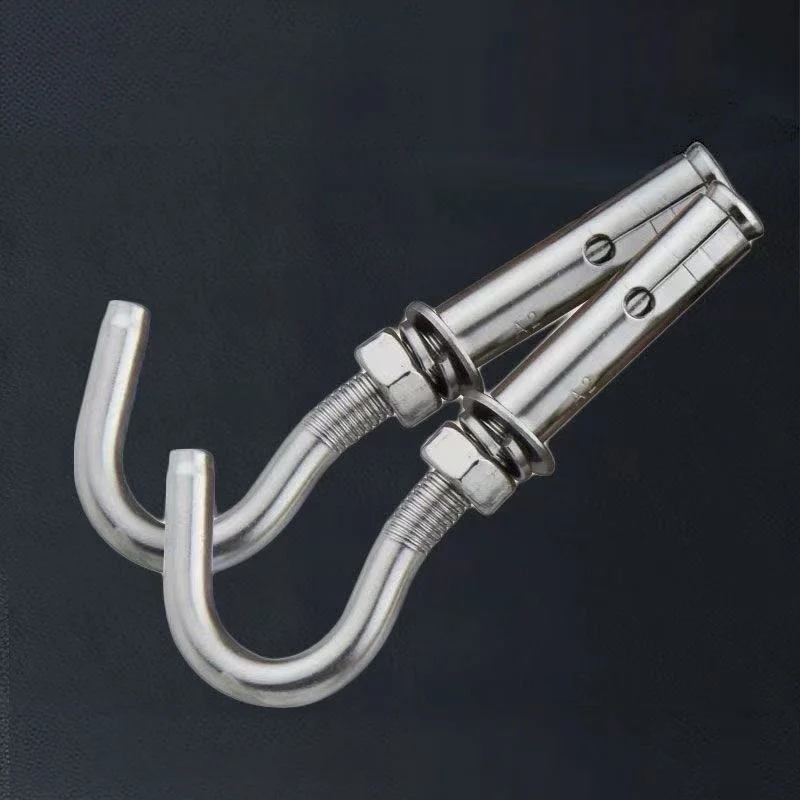 M6-M12 Concrete Expansion Hook Screws Open Eye Pull Explosion Anchor Bolts Heavy Duty Wall Mount Hanging Hook Fastener