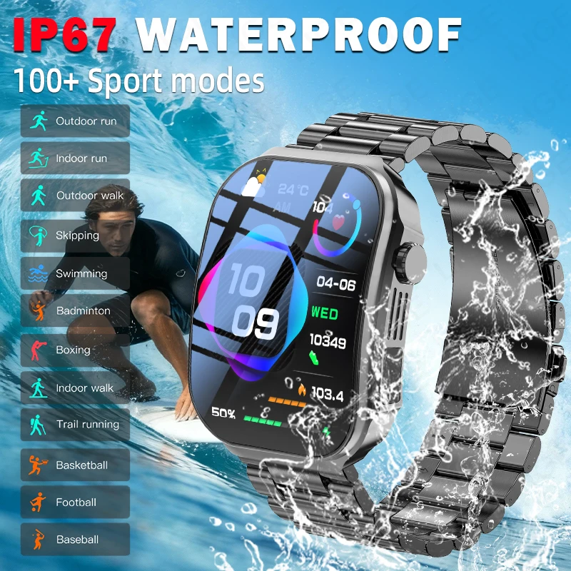 LIGE 새로운 3D 곡면 스크린 스마트워치 LED 라 - Smartwatch Health Watches For Women 리뷰 및 가격