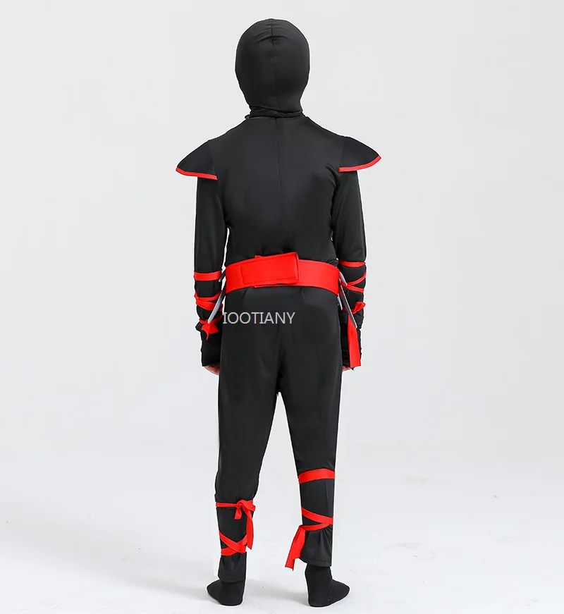 Nowe dziecko Ninja kostium mięśniowy kostium samuraja Ninja dziecko Ninja strój wyczynowy Halloween karnawał Cosplay kostiumy wojownika