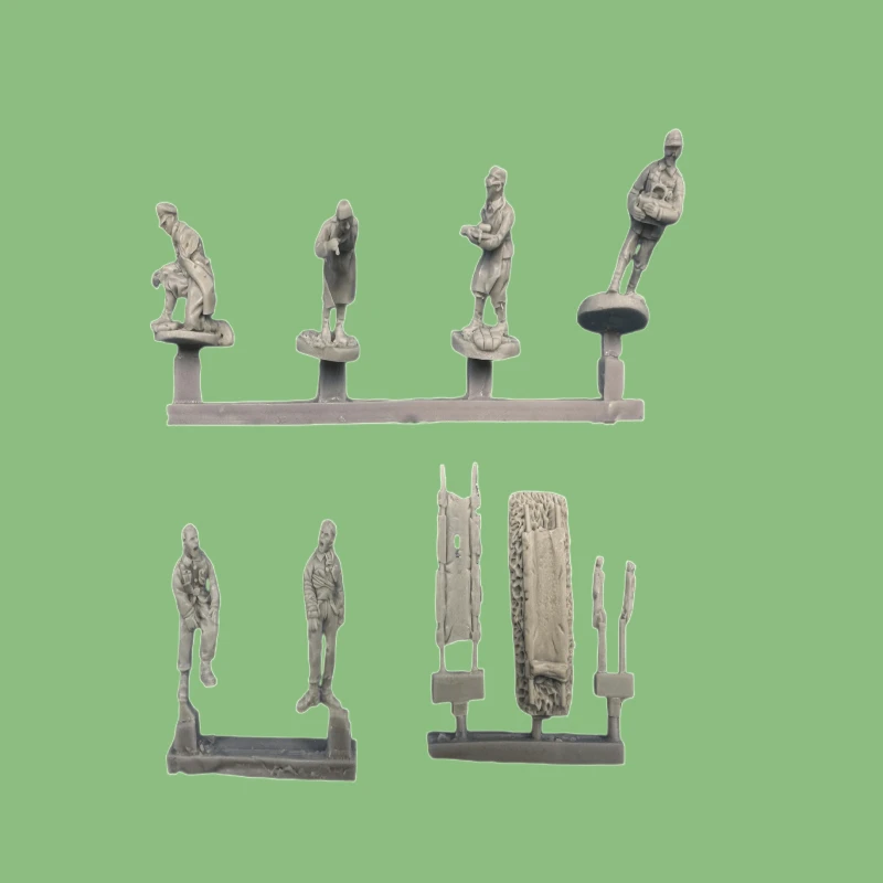 

1:72 Resin Model Assembly Kit, GK， Resin Rescue Team, Unpainted
