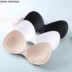 1 Pair Body-fitted Design Women Swimsuit Pad Insert Breast Bra Enhancer Push Up Bikini Padded Inserts Chest Invisible Pad