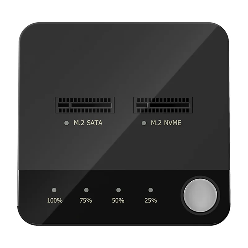 

New!!M. 2 SATA/Nvme Dual-Bay Hard Drive Docking Station Clone Duplicator Offline M. 2 Cloner Data With LED Indicator