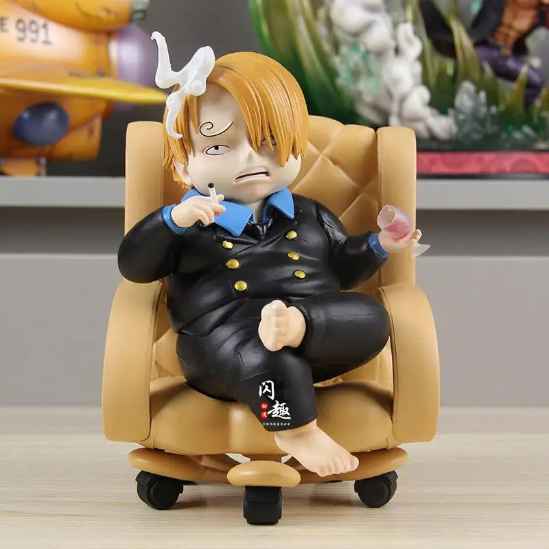 15Cm Een Stuk Anime Figuren Vet Zoro Luffy Sanji Figuur Pvc Beeldje Verzamelbaar Model Decoratie Manga Decoratie Speelgoed Cadeau