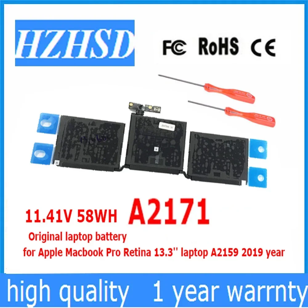 

11.41V 58.2WH A2171 A2159 A2338 A2289 Original Laptop Battery For Apple Macbook Pro Retina 13.3'' 2019 Year