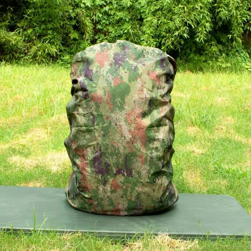 75L Camouflage Backpack Rain Cover Waterproof Dustproof for Jungle Desert Exploration Hiking with Drawstring and Buckle Closure