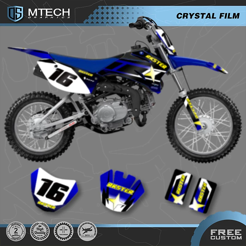 

DSMTECH For Yamaha TTR 110 TTR110 Motorcycle Graphics Background Decals Sticker kits Fairing Customize Protector 001