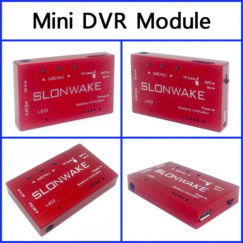 Newest Mini DVR HD Video Red Recorder Recording or Snapping Photos and FPV 5 inch Monitor Screen with Shading Cover for RC Drone