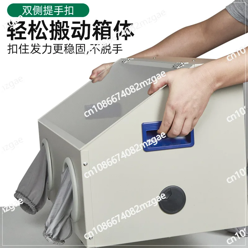 Transparent round bead table grinding table metal engraving vacuum cleaning dust box free installation integrated dust box