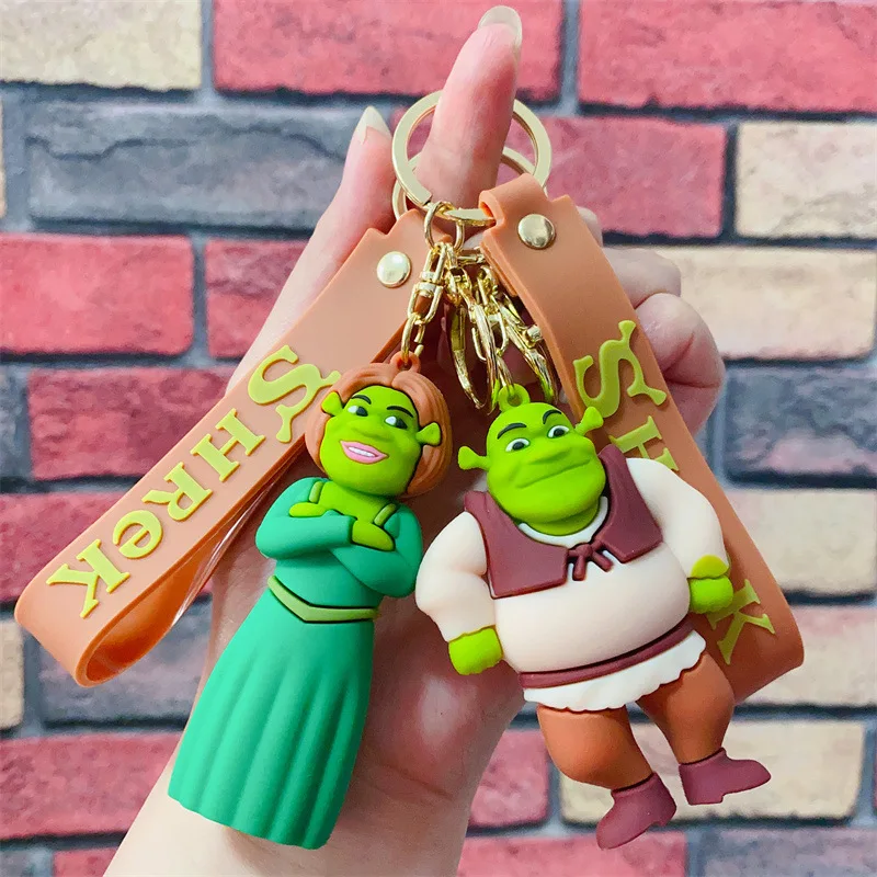 Creative cartoon monster Shrek key chain figure exquisite couple backpack car hanging trinkets wholesale