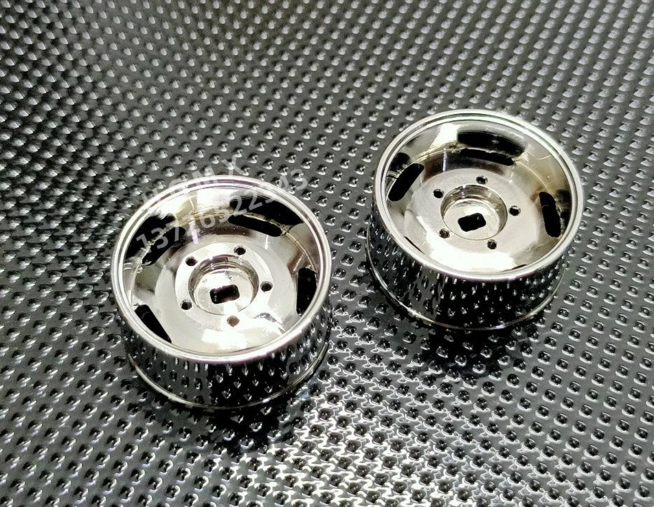 FATJAY Metal Wheel Hub Chrome Plated Big Tire for MINI-Q HGD1 DRZ MINI-D WLtoys Mini RC Car High Precision