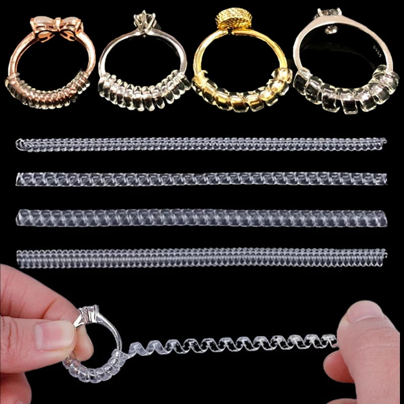 

Набор из 12 прозрачных невидимых пружинных колец-регуляторов размера для ювелирных изделий