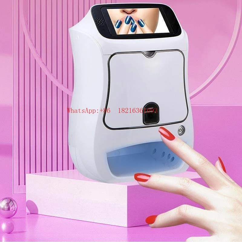 NEW  DIY Custom Color Painting Intelligent Nail Art Machine, Nail Art Printing Light Drying All-in-one Machine