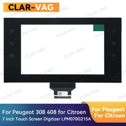 For Peugeot 308 408 Citroen RCC NEW 7 inch 61 Pins Glass Touch Screen Panel Car Radio Digitizer Parts LPM070G215A