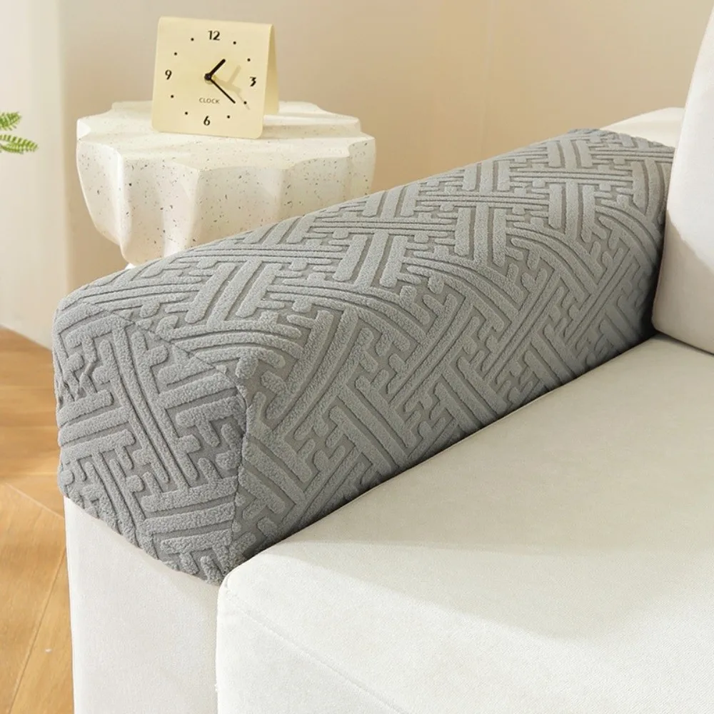 Modern Stretch Sofa Armrest Cover Elastic Jacquard Fabric Sofa Cover Anti Slip Couch Arm Protector for Home Furniture Decor