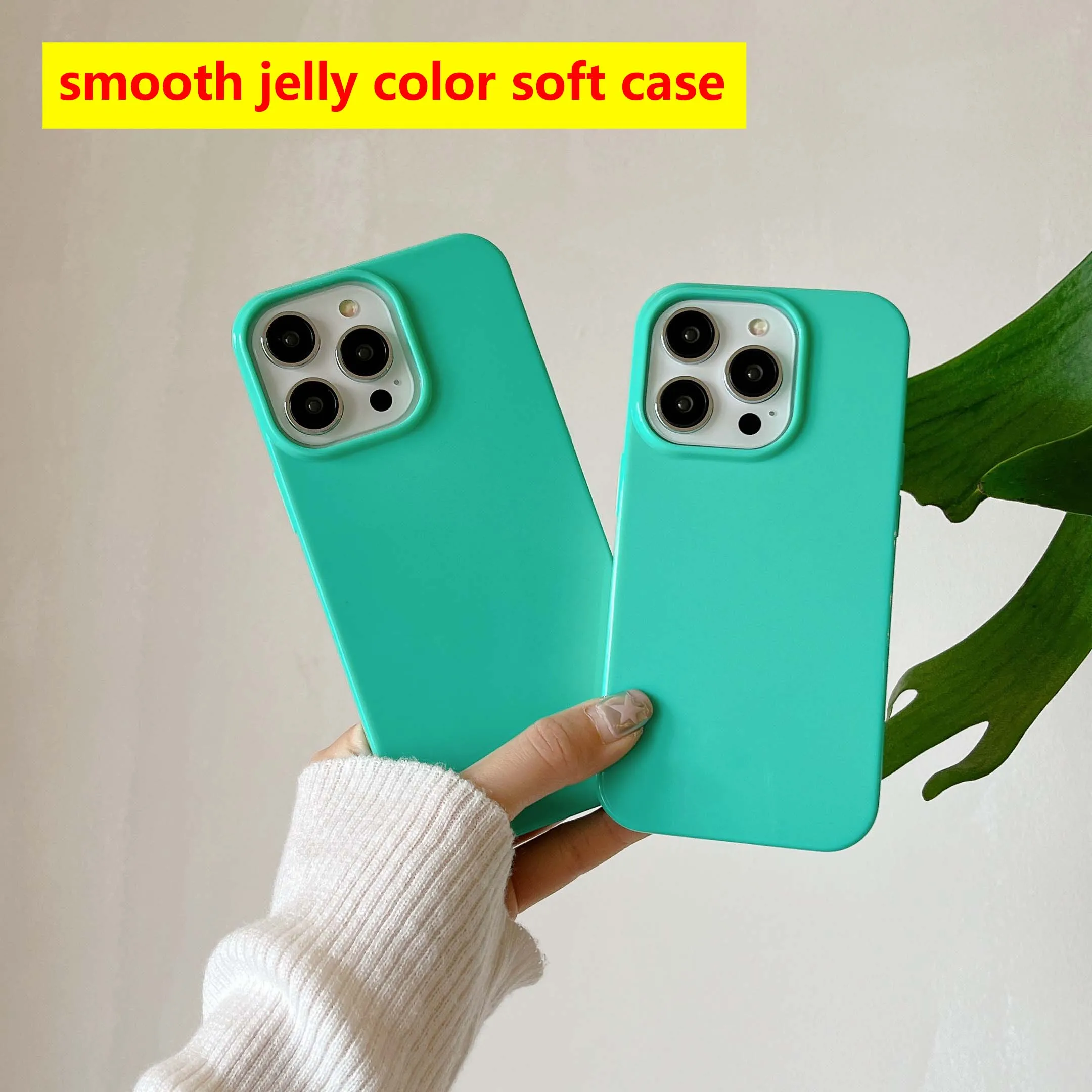 Smooth Jelly Color Case For iPhone 15 14 13 12 11 Pro Max X S XS Max XR  Soft TPU Cover Skin