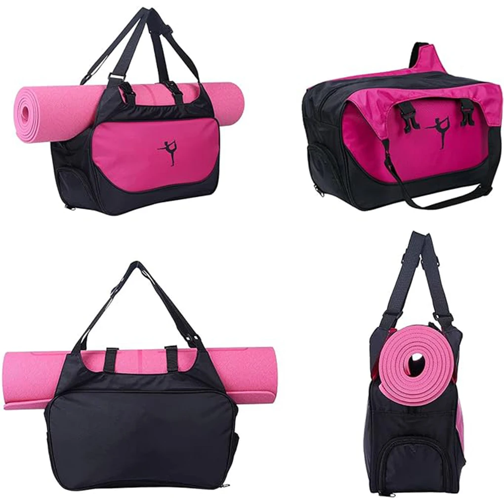 حقائب اليوغا الرياضية العصرية المصنوعة من القماش، تطبيق واسع لجميع حقيبة سجادة اليوغا ذات المظهر العصري باللون البرتقالي #3