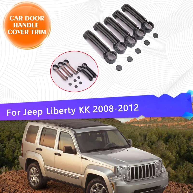 For Jeep Liberty Cherokee KK 2008 2009 2010~2012 Car Door Handle Cover Trim Scratch Protector Chromium Styling Car Accessories