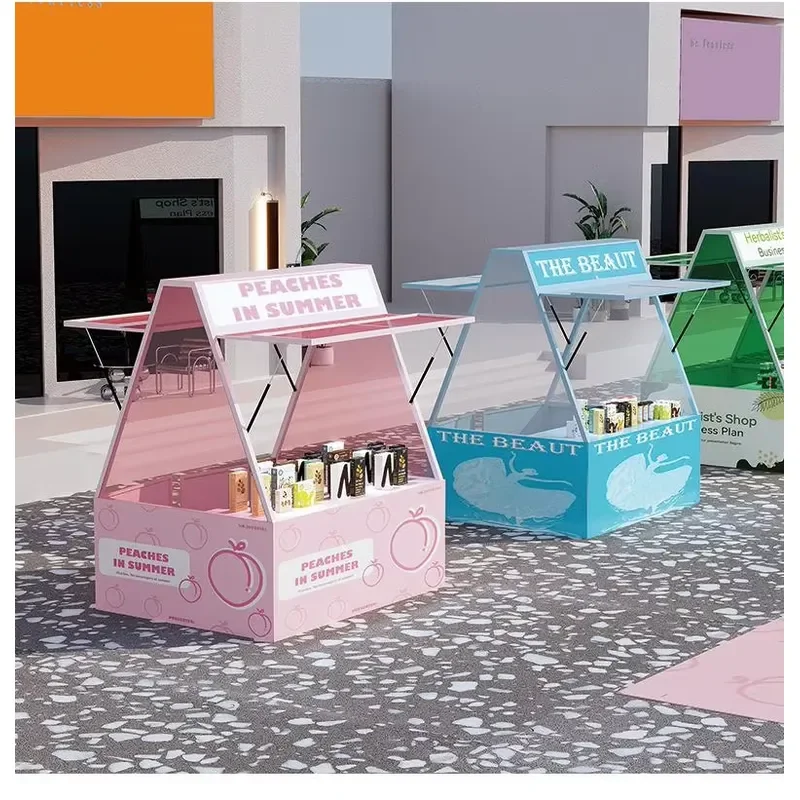 Manufacturer Well Made Display Rack Shopping Mall Exhibition Indoor Promotional Rack Mobile Stall Stand