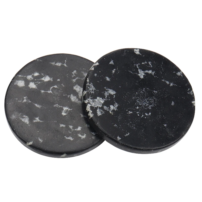 3pcs Black Round Jade Stone Eyelash Glue Pallet False Lash Adhesive Supplies Eyelash Extension Glue Round Jade Stone Makeup Tool