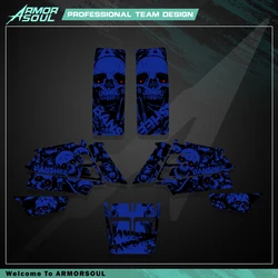 Motorcycle set Team Background Graphic Sticker Decals Kit for Yamaha BANSHEE 350 YFZ350 YFZ All Years ATV Full Plastic