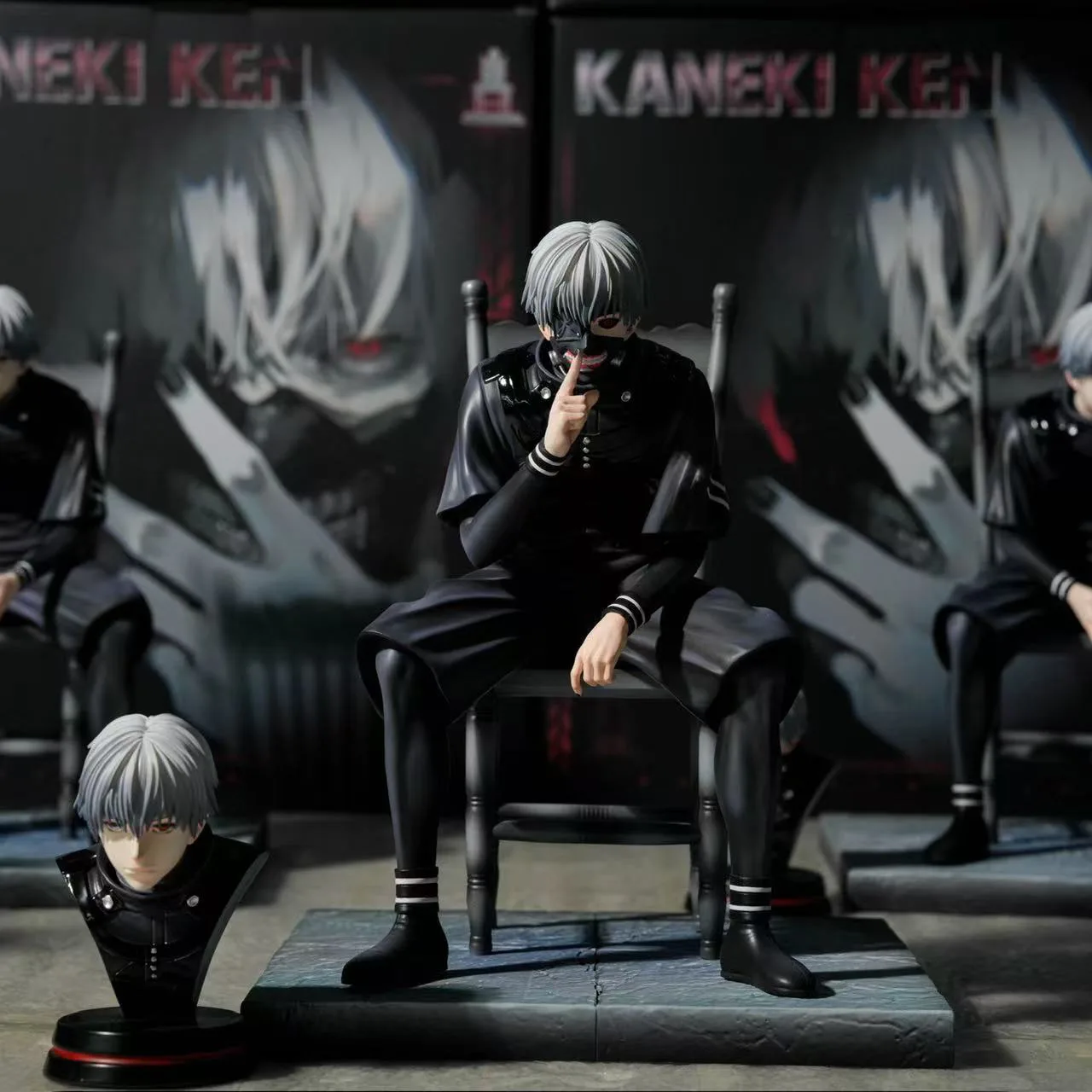 شخصيات كانيكي كين طوكيو الغول الشكل أنيمي الأجهزة الطرفية تمثال بولي كلوريد الفينيل نماذج برأسين جمع تمثال اللعب هدايا عيد الميلاد #6